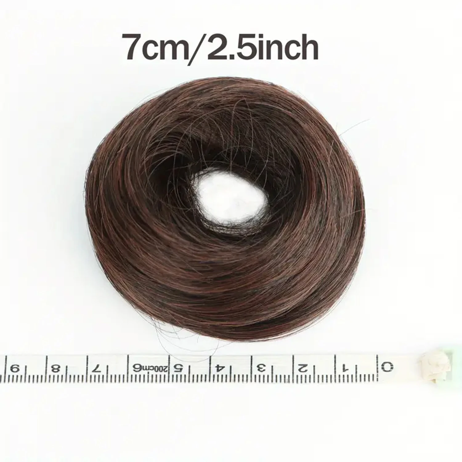 Synthetic 2.5Inch Elastic Hair Bun Versatile Chic Hair Bun Multiple Colors Heat Resistant Fluffy Hair Bun For Women Daily Party