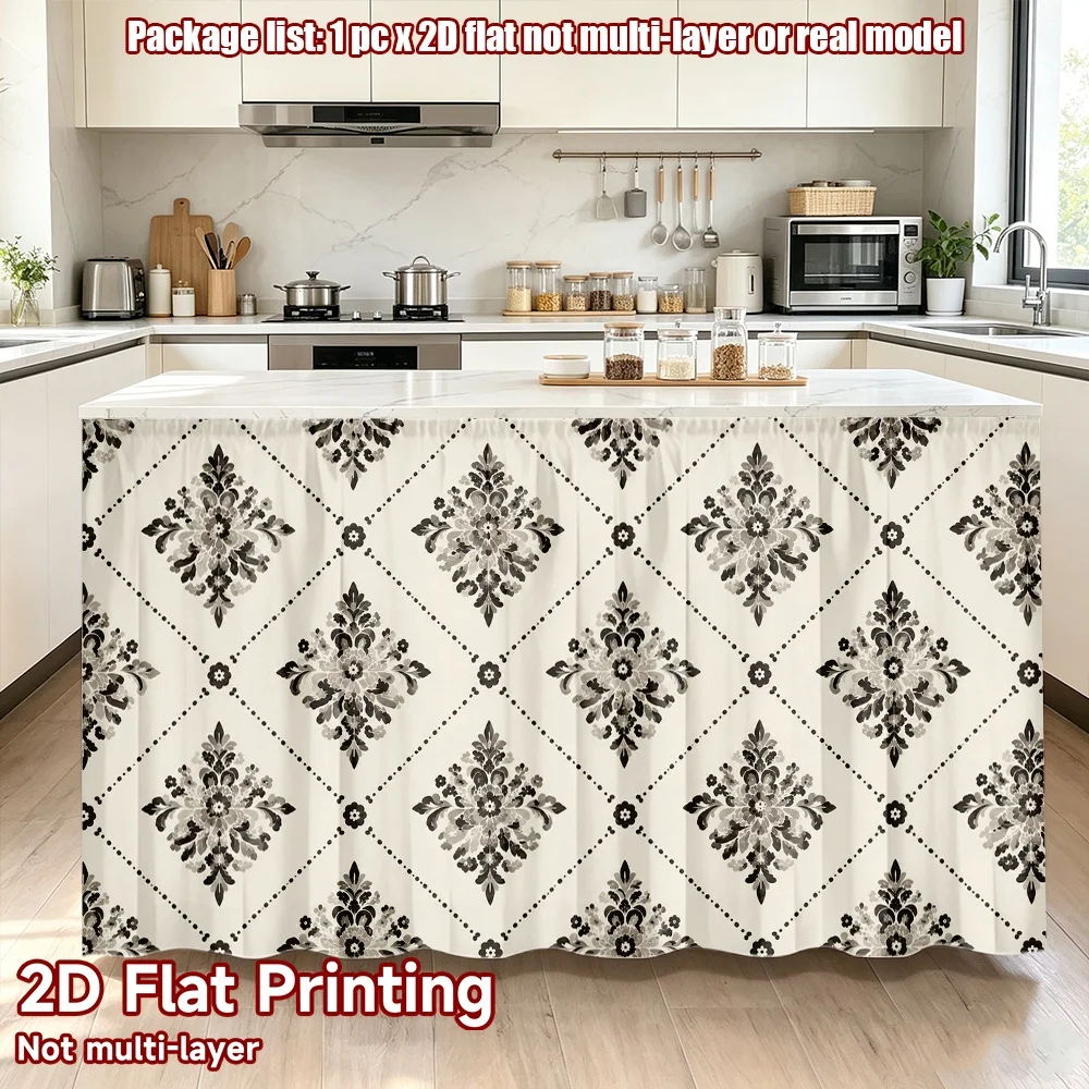 2D flat 1pc Country style Damask Diamond Motif Digital printing Suitable for kitchen cabinets and shoe cabinets, creating an