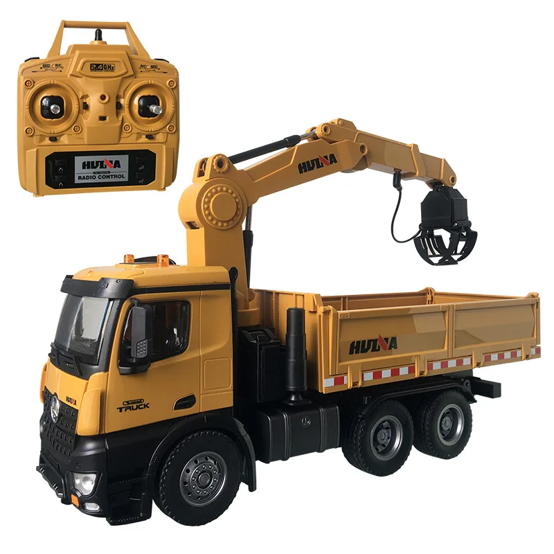 HUINA 1575 1/14 Timber Crane Grab RC Trucks for Adults Dump Car Model Toy 2.4G Radio 1200MAH Battery Toys for Boys Boys