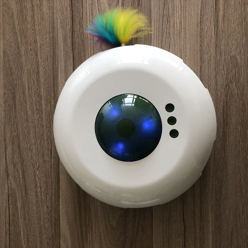 

New Arrival Automatic Cat Teaser Toys with Feather USB Charging UFO Cat Electric Smart Toy