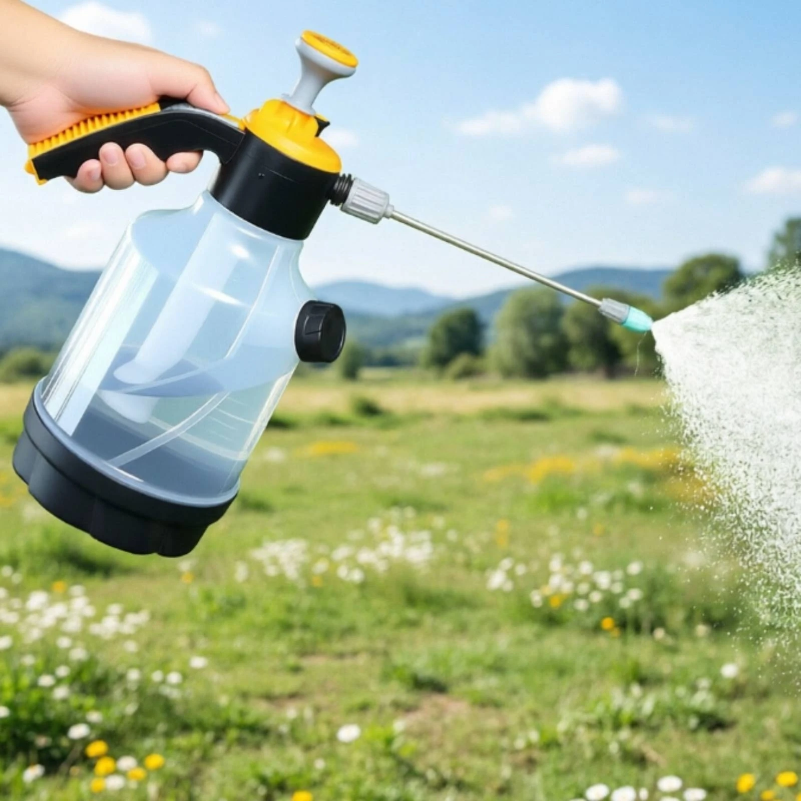 

Manual Pump Dispenser Large Capacity Pressure Watering Can Handheld Garden Dispenser Leakproof Design Gardening Equipment