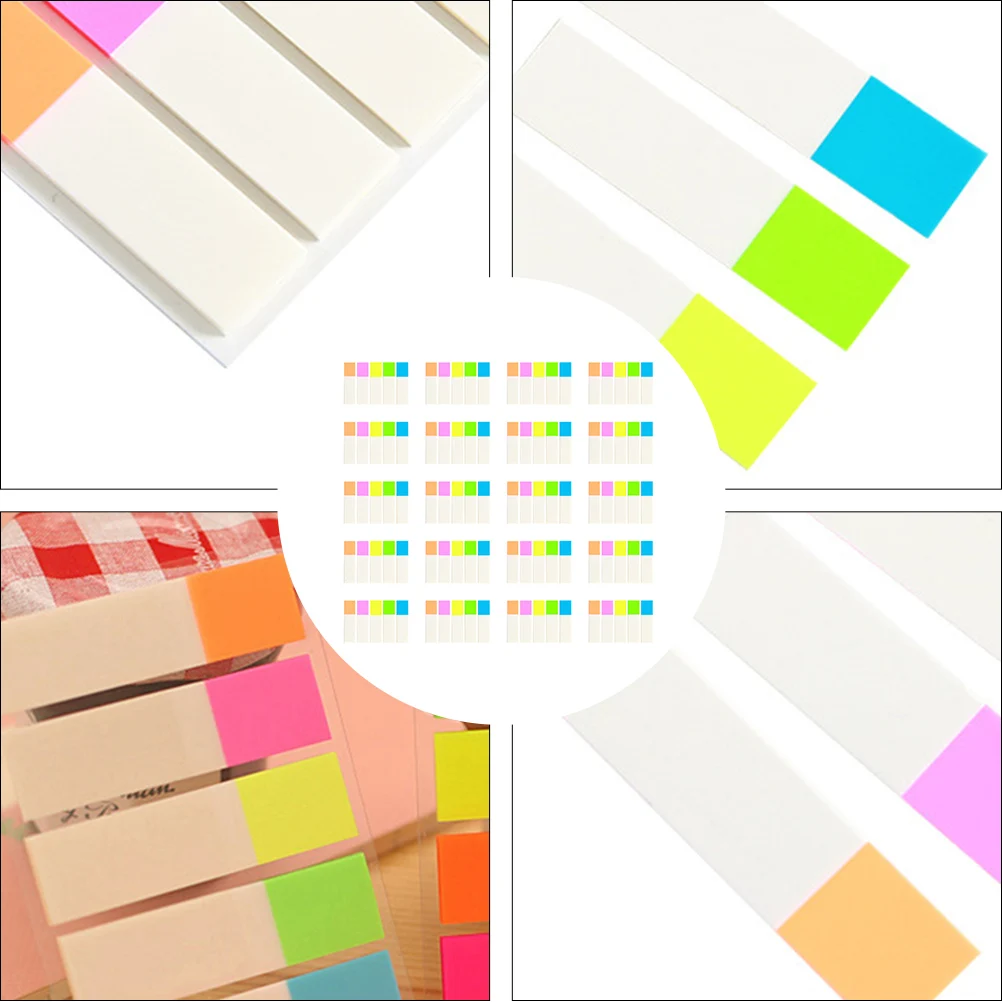 

20 Sets Index Sticker Sticky Labels Colorful For Books Reports Journals Diaries Notebooks Reminder Tabs Student