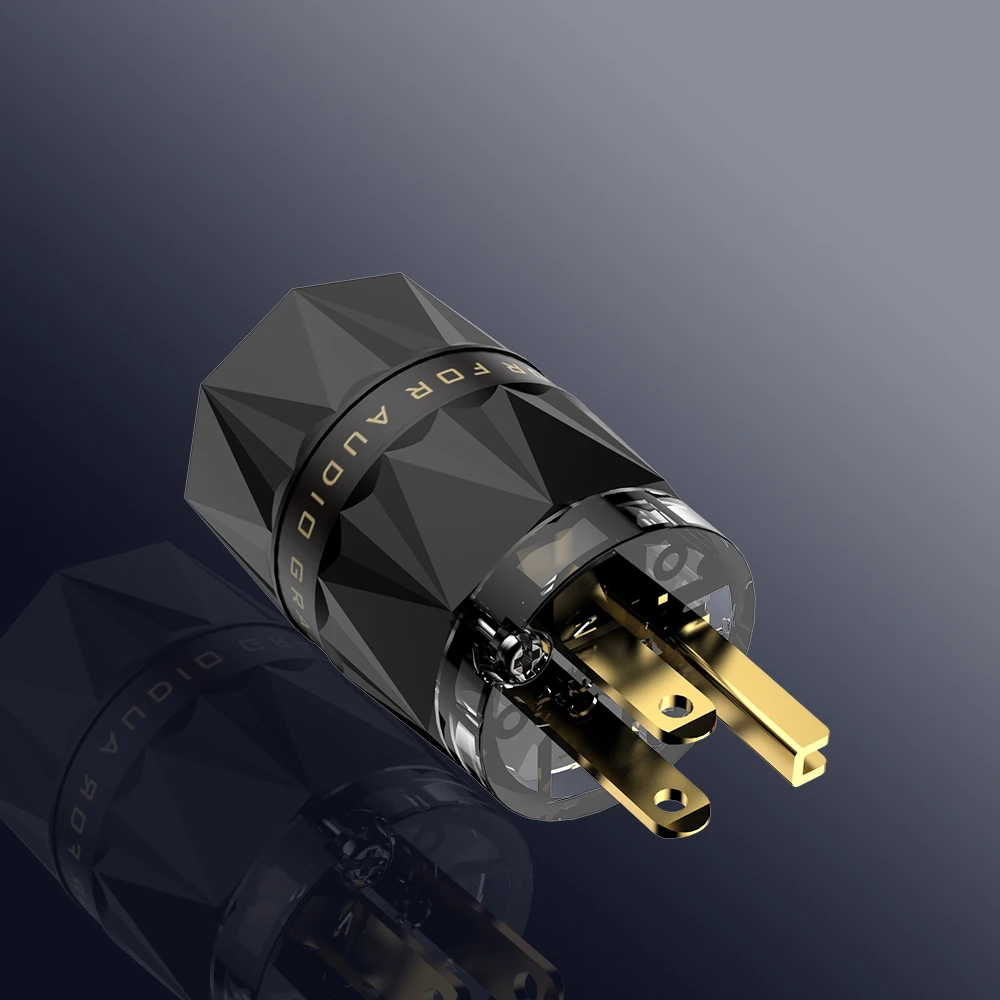 viborg-私たちのac電源コネクタ24k金メッキ純銅高透明diyオーディオケーブル高品質vm503g-vf503g