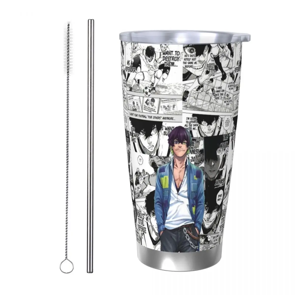 

Oliver Aiku Stainless Steel Tumbler Vacuum Insulated Mugs Thermal Cold Cups Straw With Lid 20oz