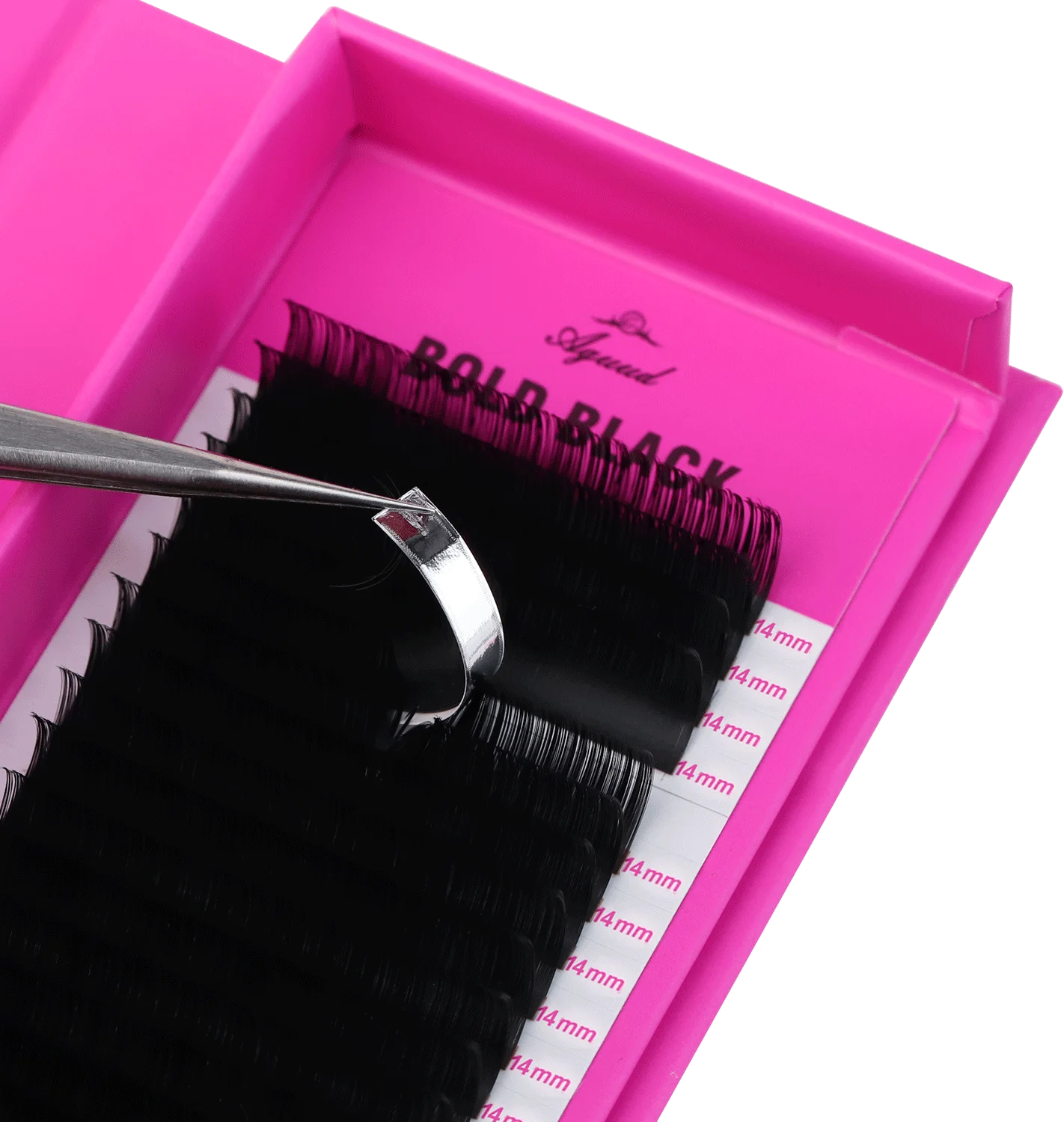 AGUUD Verbesserte 20-Reihen Ultra Matte Bold Black Wimpernverlängerungen Einzeln 0.03 0.05 0.07 0.10 Premium Weiche Volumen-Wimpern Nerz – Detail 20