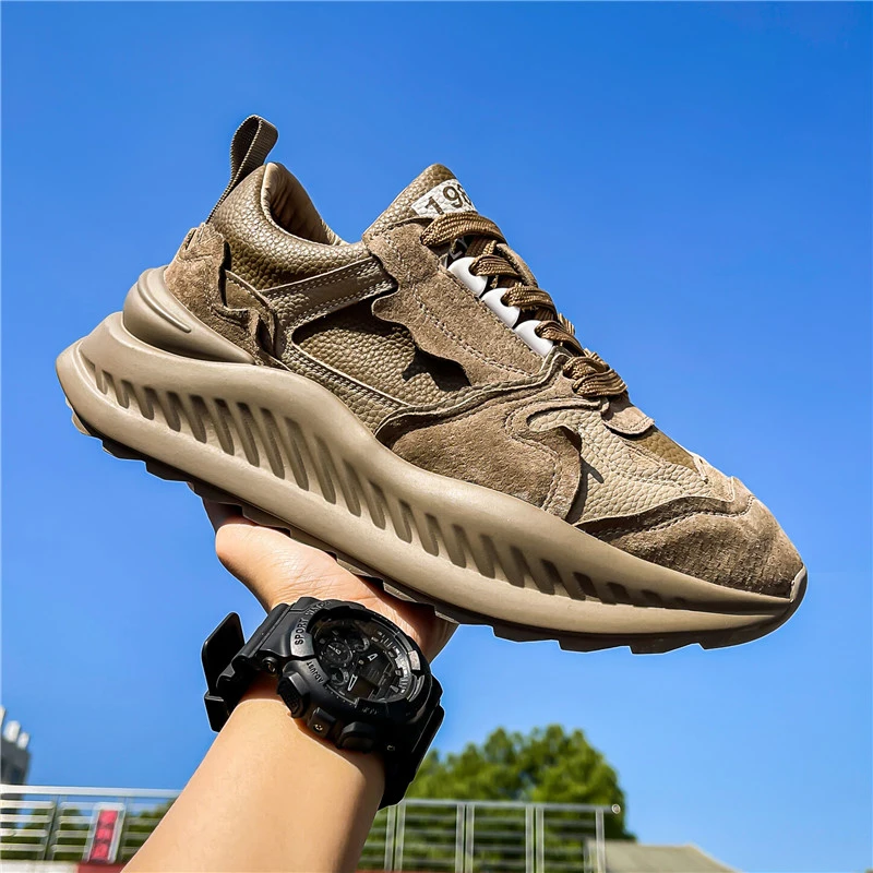 

Autumn New Casual Men Shoes Fashion Comfortable Anti Slip Men's Thick Sole Wear-resistant Lightweight Outsole Male Sneakers 2024