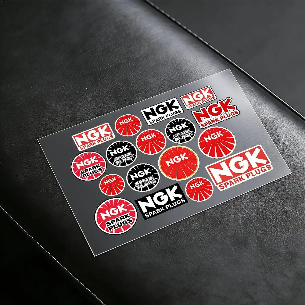 

Logo For NGK Waterproof Reflective Motorbike Stickers Easy Peel Removable Decals For Motorcycle Car
