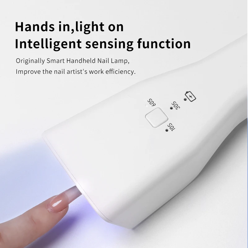 1PC ミニ紫外線 LED ライト充電式ネイルランプ自動感知硬化ネイル接着剤ハンドヘルドポータブルネイルドライヤーマシン
