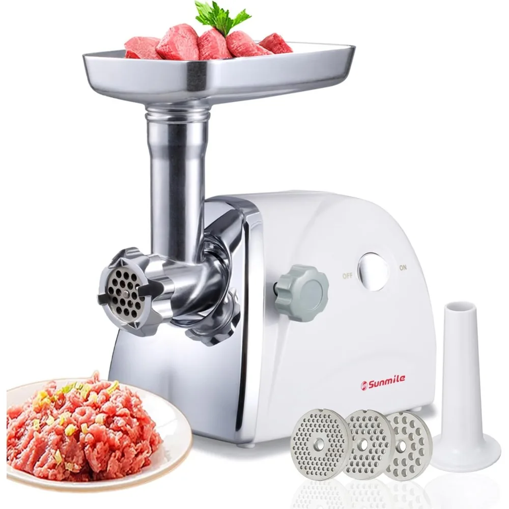

Electric Meat Grinder - Max 1HP 800W-Meat Mincer Sausage Grinder,Stainless Steel Cutting Blade,3 Stainless Steel Grinding Plates