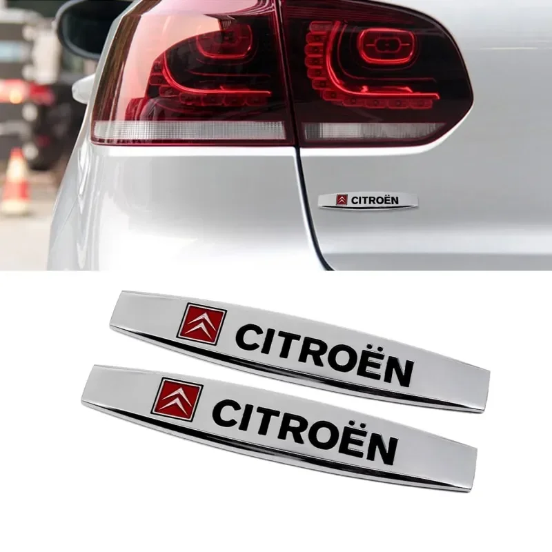 For Citroen Logo C2 C4 Cactus C3 Berlingo C5 Saxo Car Side Emblem Badge Decal Vehicle Rear Trunk Stickers Exterior Accessories