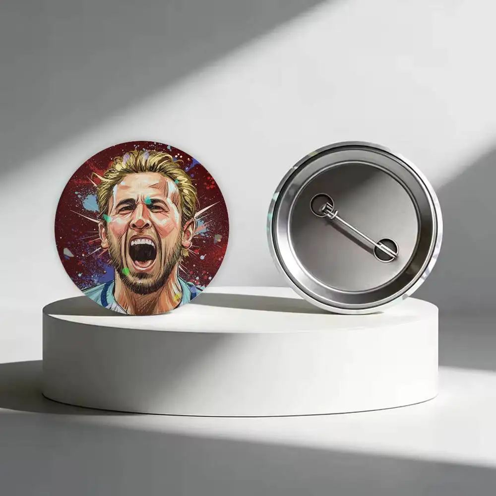 H-Harry Kane football  Brooches Cartoon Badge Pins Backpack Hat Accessories Friend Gift