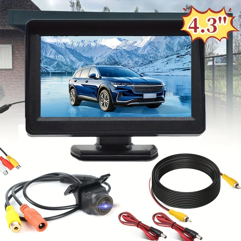 10.92cm HD Backup Camera with Night Vision - for Cars, Trucks, SUVs,Vans,and Mor - Durable ABS Material,Vehicle Safety Accessory
