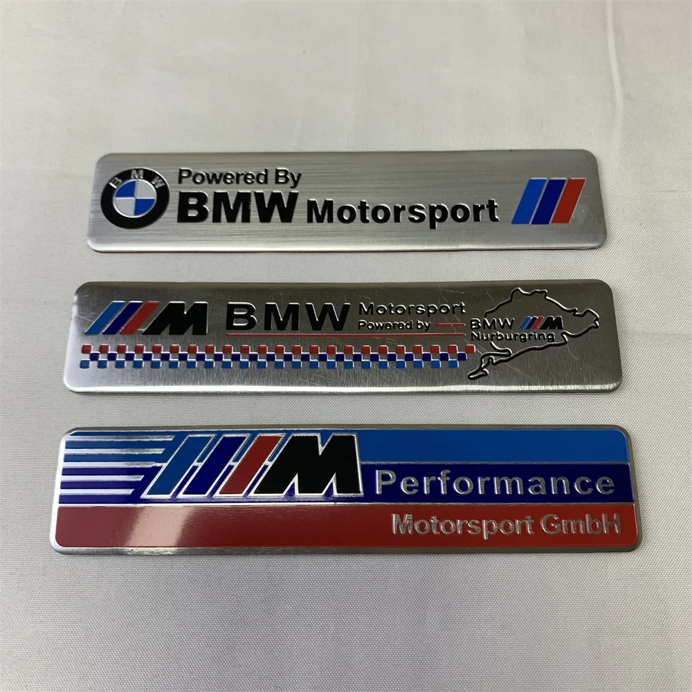 BMW Stickers Aluminum Fender Emblem M Performance Motorsport logo Silver for e46 e90 e39 e87 g20 Car accessories Fashion Gift