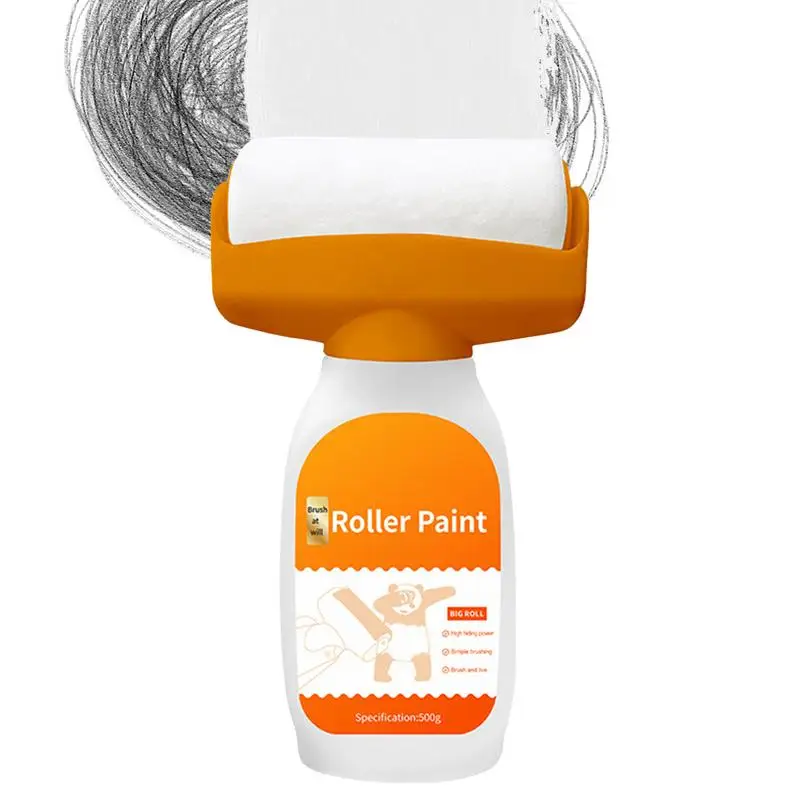 

Wall Patching Roller Brush Portable 2 in 1 Wall Paint Repair Brush with Small Roller Multi-Functional Wall Repair Tool for