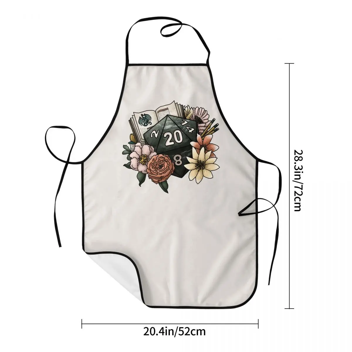 Dungeon Master D20 - Tabletop Gaming Dice Aprons Chef Cooking Tablier Sleeveless Bib Kitchen Cleaning Pinafore for Women Men