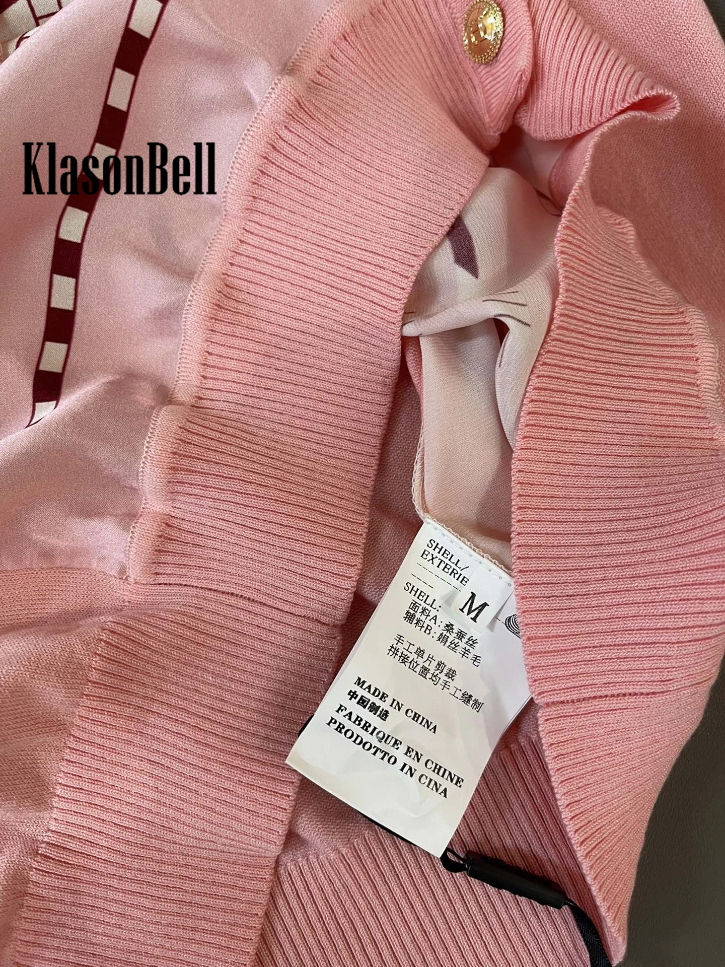 3.8 KlasonBell Women Clothes New Fashion Animal Pattern Silk V-Neck Thin Knit Cardigan