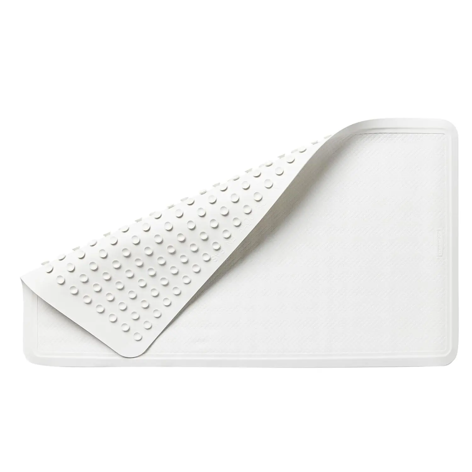 

Non-Slip Shower Mat with Suction Backing, Large White for Home Hotel Bathtub Safety