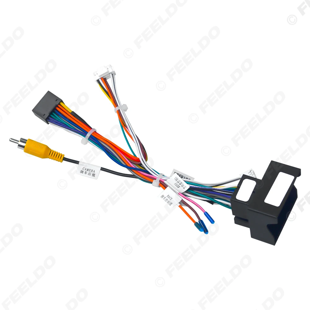 FEELDO 16-Pin Android Car Media Player Navi Radio Wire harness For Volkswagen Golf 5/6/Polo/Passat/Tiguan/Touran