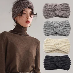 Corduroy Wide Cross Headbands for Woman Solid Warm Hairband Elastic Sports Yoga Headwear Girls Hair Band Hair Accessories New