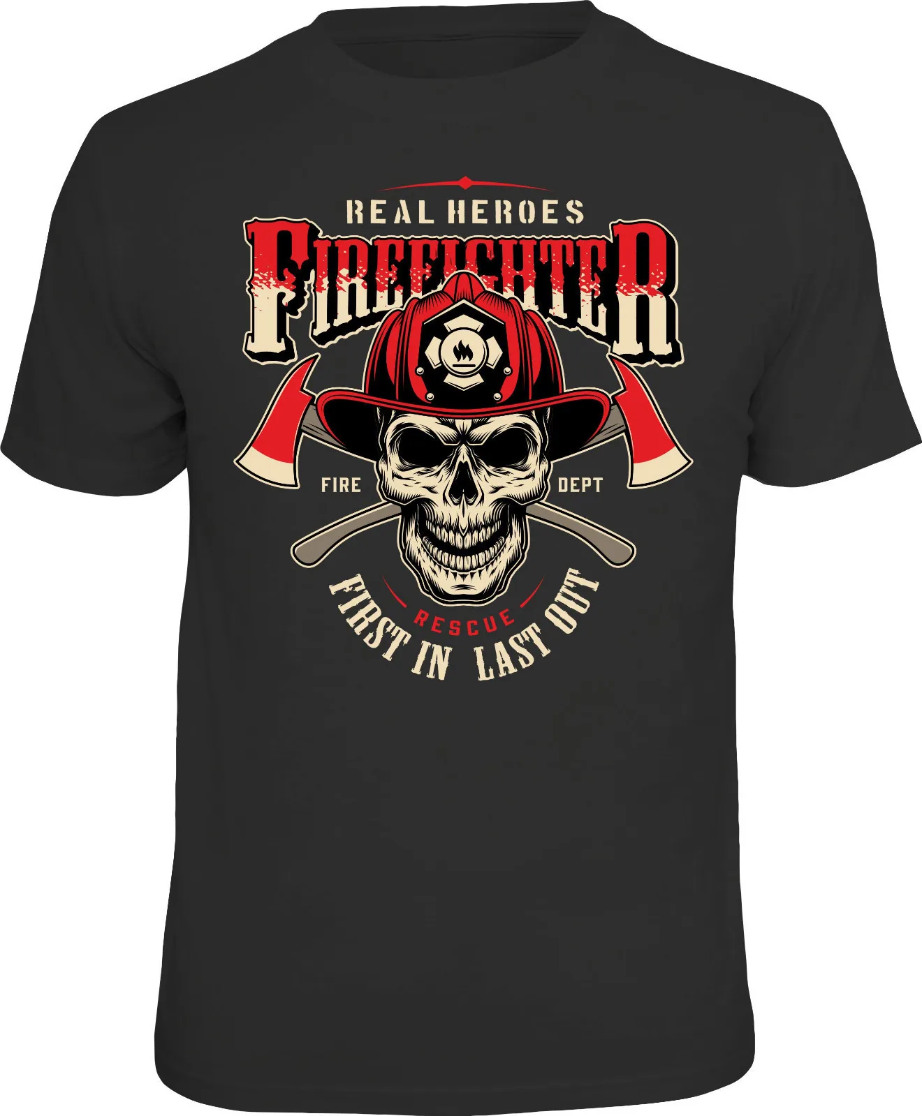 Camiseta Uomo - Vigili Del Fuoco Reale Heroes Divertenti Regalo per Uomo