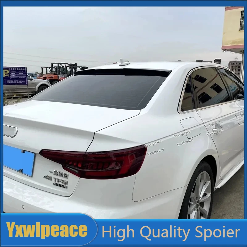 

For Audi A4 B9 Spoiler 2017 2018 2019 2020 2021 2022 ABS Plastic Primer Color Rear Window Roof Spoiler Car Accessories