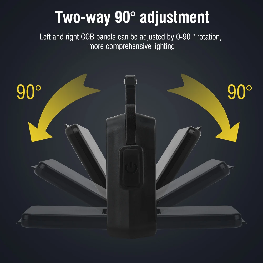 BORUiT Mini torcia portachiavi a LED tipo C lampada da lavoro ricaricabile con cavatappi magnetico per emergenza da campeggio tascabile all'aperto