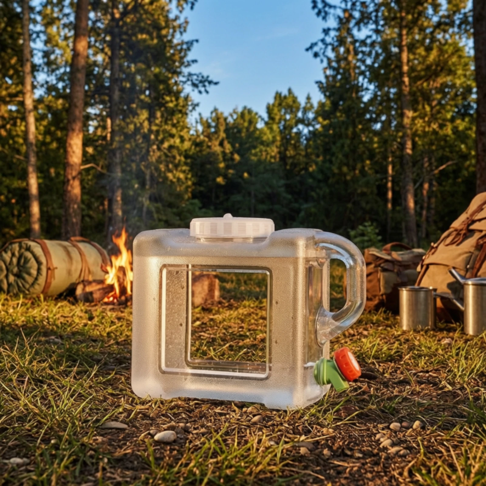 Water Container with Tap Transparent Water Container with Spigot Carboy with Faucet Food-Grade Carboy with Lid Non