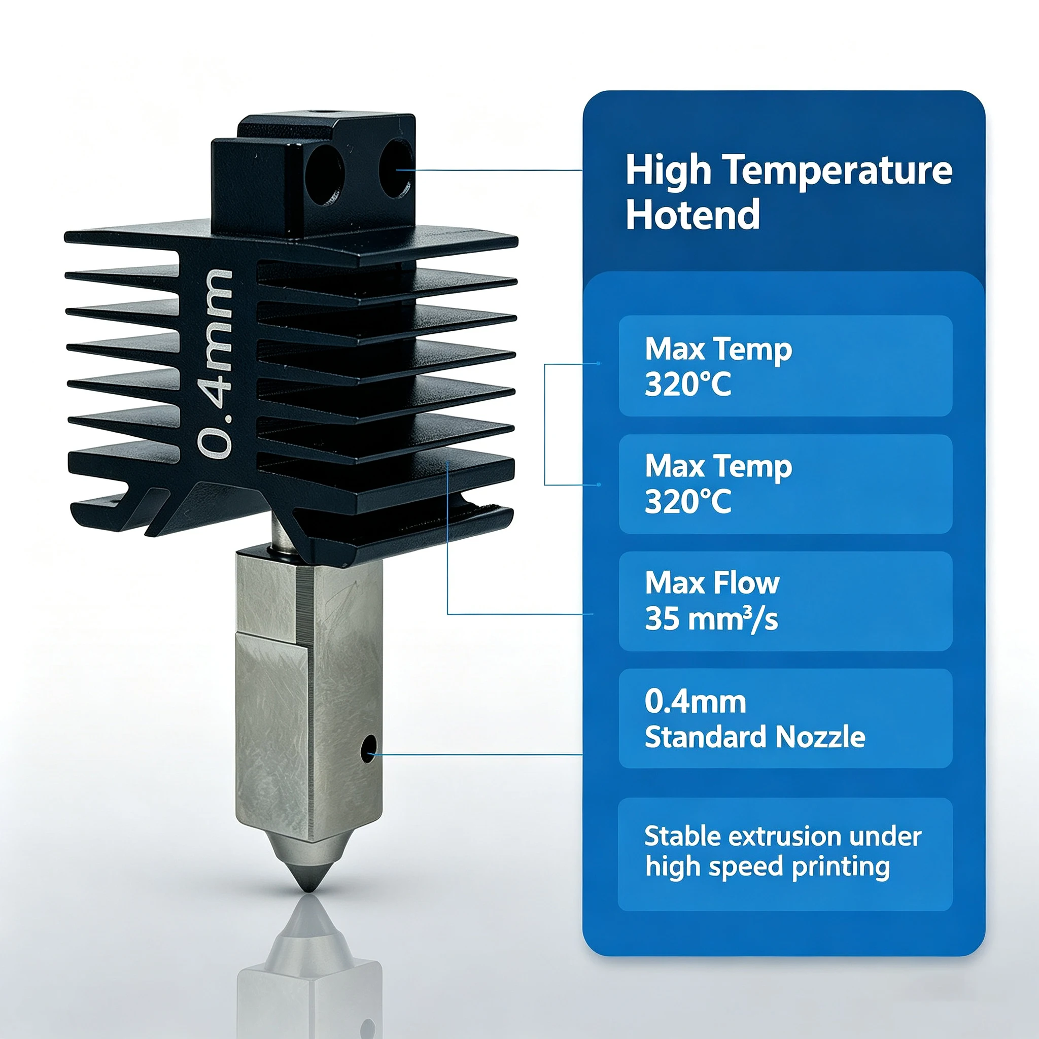 Hardened Steel Nozzle Hotend Kit For Bambu Lab X1 X1C P1P P1S 3D Printer 0.2/0.4/0.6/0.8mm 3D Printing Parts