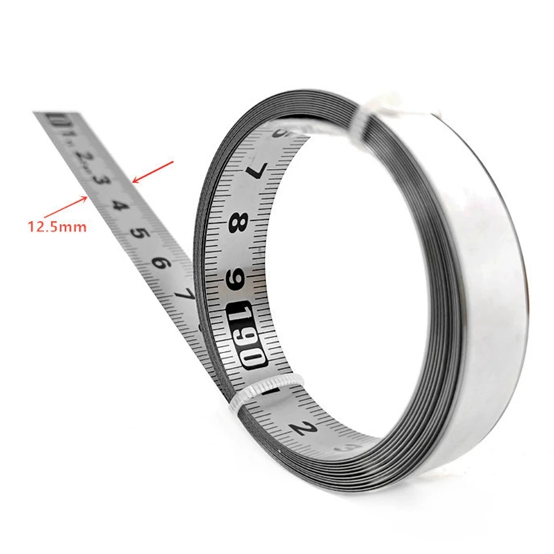 B62B Stainless Steel Adhesive Scale Precision Woodworking Guide Rail Self-Adhesive Tape Measure Metal Ruler A-100cm