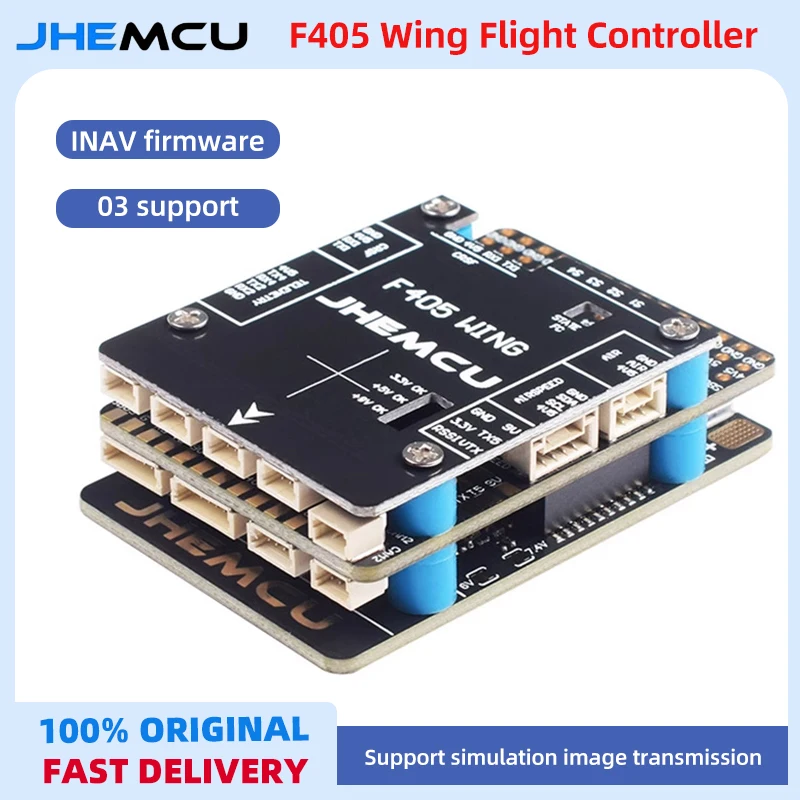 JHEMCU F405 Wing Flight Controller INAV 5V with Built-in Barometer Gyroscope OSD Blackbox BEC for RC Airplane Fixed-Wing