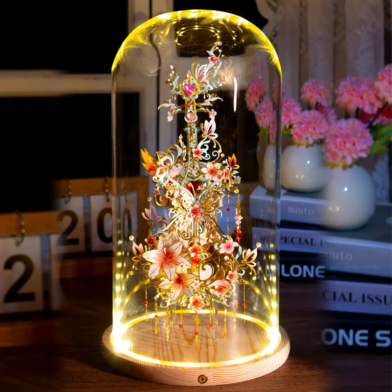 

3DThree-dimensional Metal Puzzle Cello Music Box Chinese Ancient Style Assembly Model DIY Handmade Gift