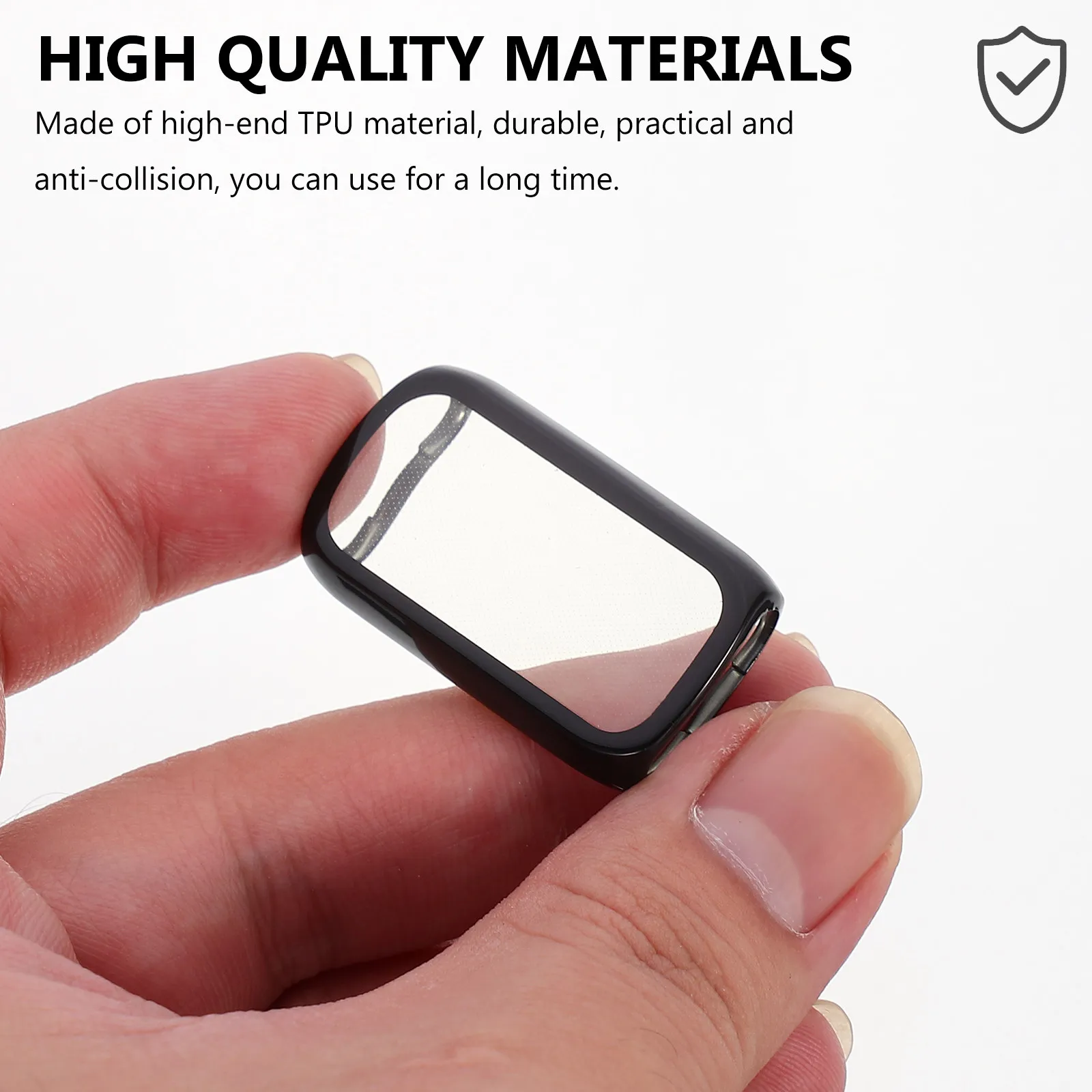 

2Pcs High Quality Tpu Watch Screen Case Lightweight Skin Friendly Full Protection Cover for Smartwatch Screen and Sides