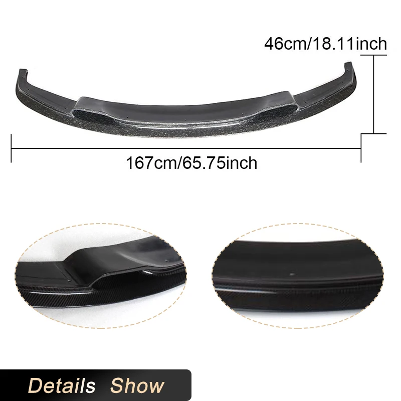 ألياف الكربون الجبهة حافة مصد السيارة المفسد لسيارات BMW 3 Series F30 M Sport 328i سيدان 2012-2017 سيارة الجبهة الشفة الذقن المئزر طقم الجسم FRP #5
