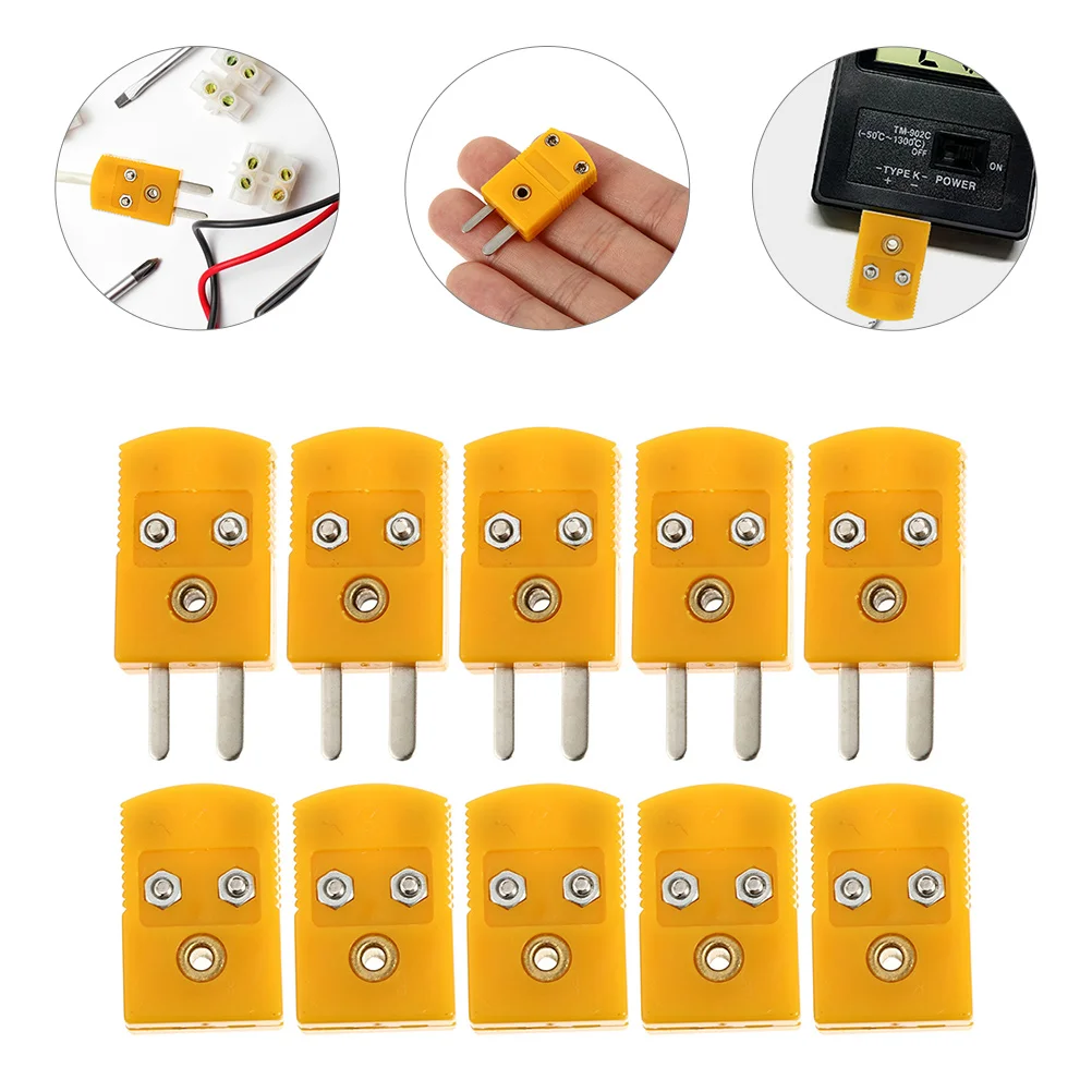 

5 Sets Thermocouple Adapters Thermocouple Connector Male Female Adapters thermocouple joint k type cable connector