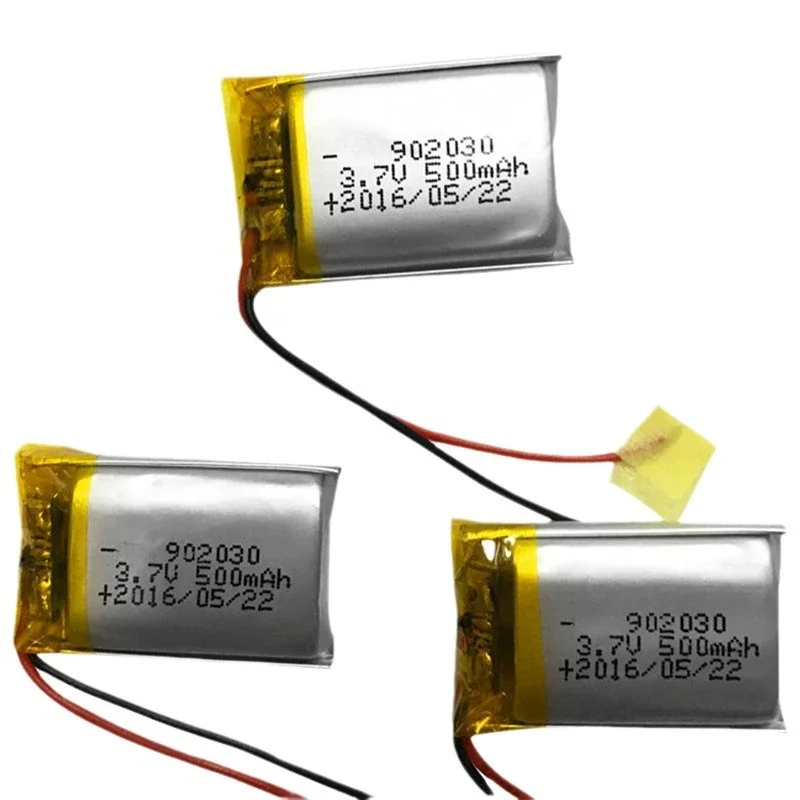 1--10 قطعة 902030 500mah بطارية ليثيوم بوليمر مناسبة لمدلك العين أجراس الباب كراسي التدليك جزازات العشب أضواء الطوارئ