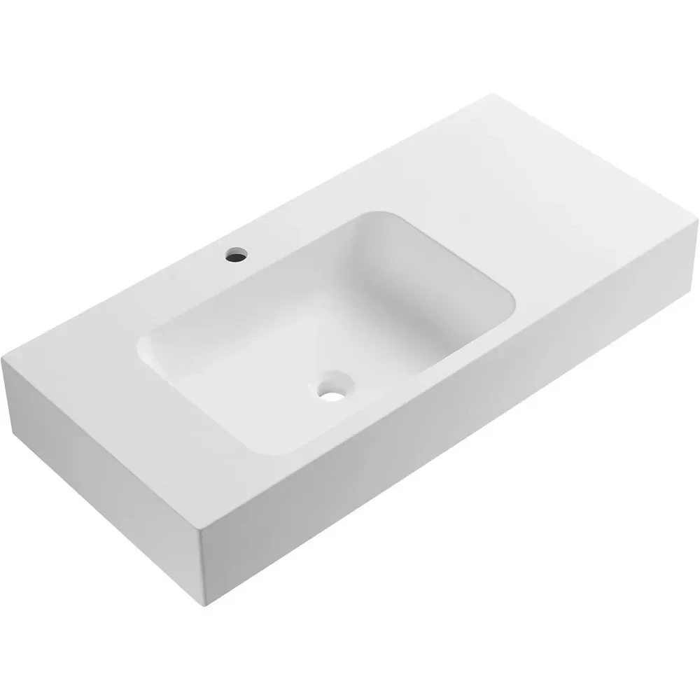 Bathroom Sink, Wall-Mount or On Countertop, 40