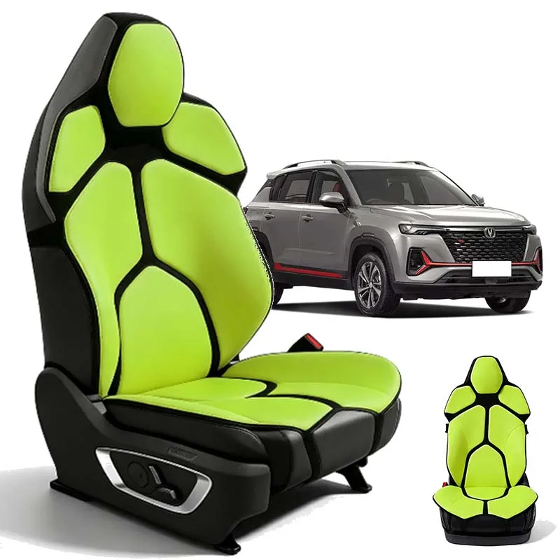 For Changan CS35 PLUS Ergonomic Mesh Lumbar Support Cushion Massage Back Pad Breathable Car & Office Dual Use Auto Accessories