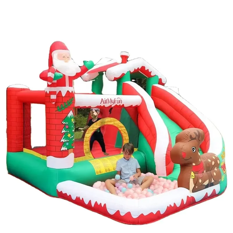 Commerical Kids Bounce Customized Christmas Inflatable Jumping Castle Inflatable Slide Bouncer Bouncy Castle