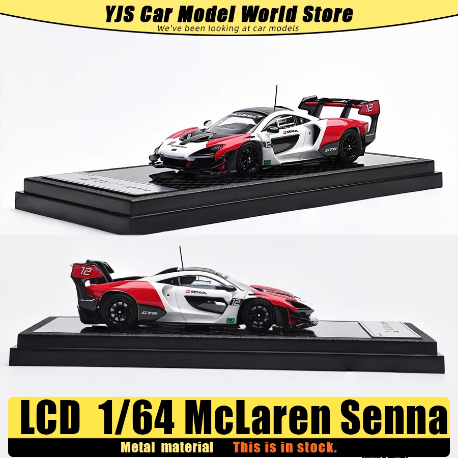 lcdダイキャストモデル-1-64スケール-新型マクラーレン・セナgtrカーモデル-静態ディスプレイピース-ホリデーギフトコレクション