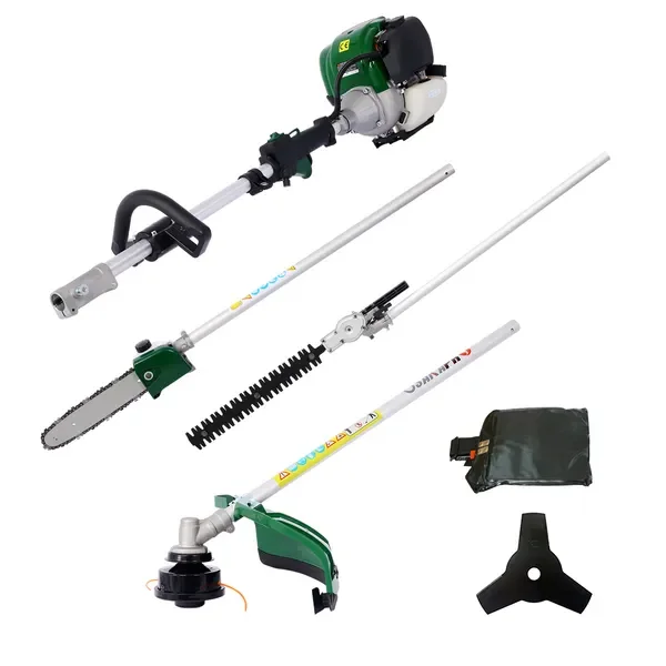 

4 in 1 Multi-Functional Trimming Tool, 38CC 4 stroke Garden Tool System with Gas Pole Saw, Hedge Trimmer, Grass Trimmer, and