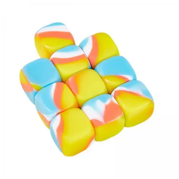 Blank Dice Cubes 16mm Soft Silicone Educational Teaching Tools Six Sided DIY Building Blocks for Kids