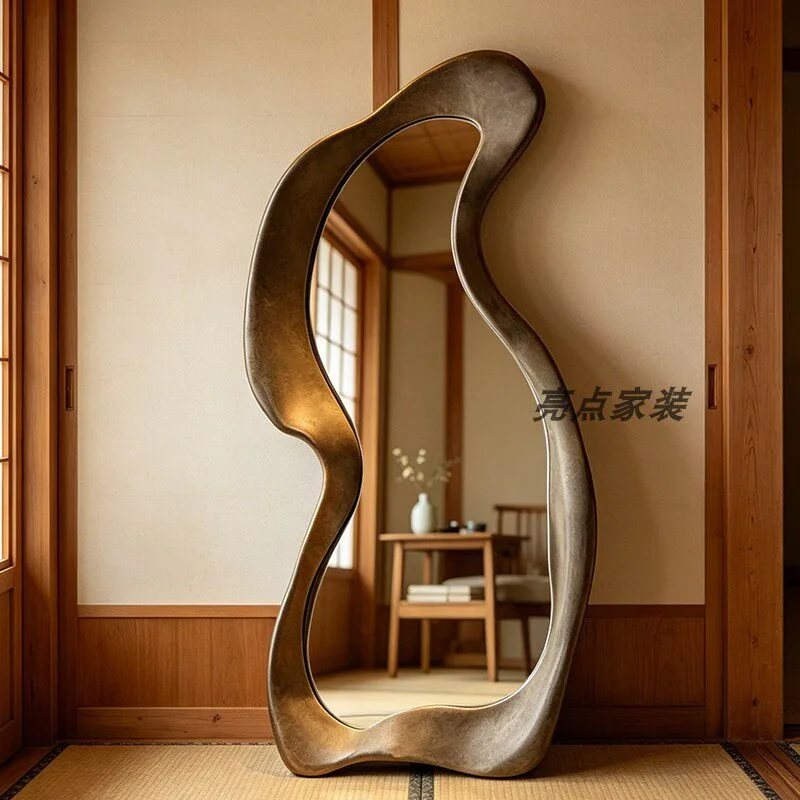 French irregular full-length mirror art home full-body fitting mirror home cloakroom floor mirror