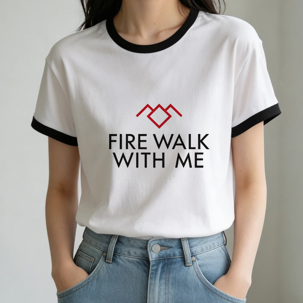 Twin Peaks tshirt girl japanese party japan cheap cute top tees cute party meme 2000s