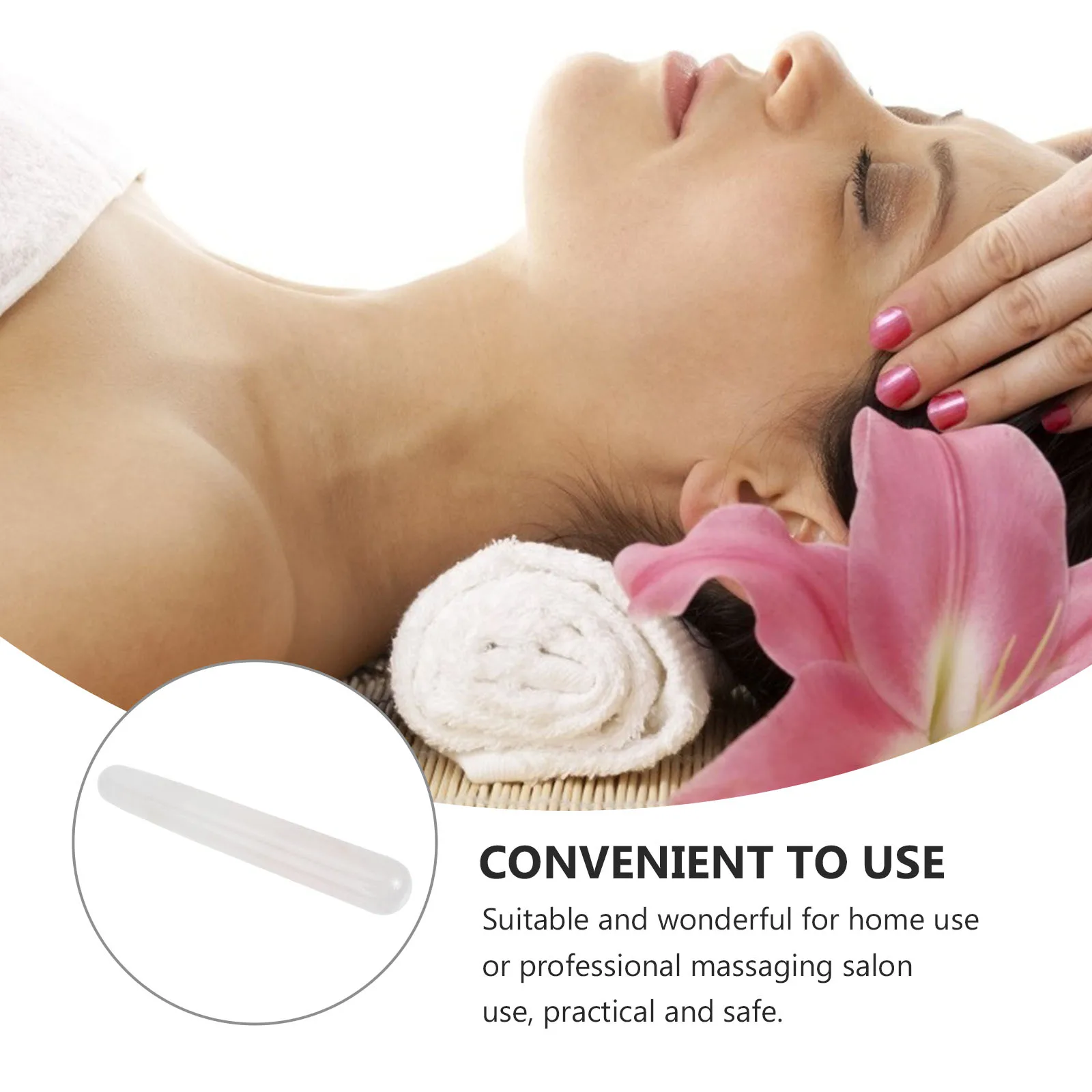 Massage Stick Jade Acupressure Tool Skin-Friendly Portable Lightweight Guasha Wand For Face Body Durable