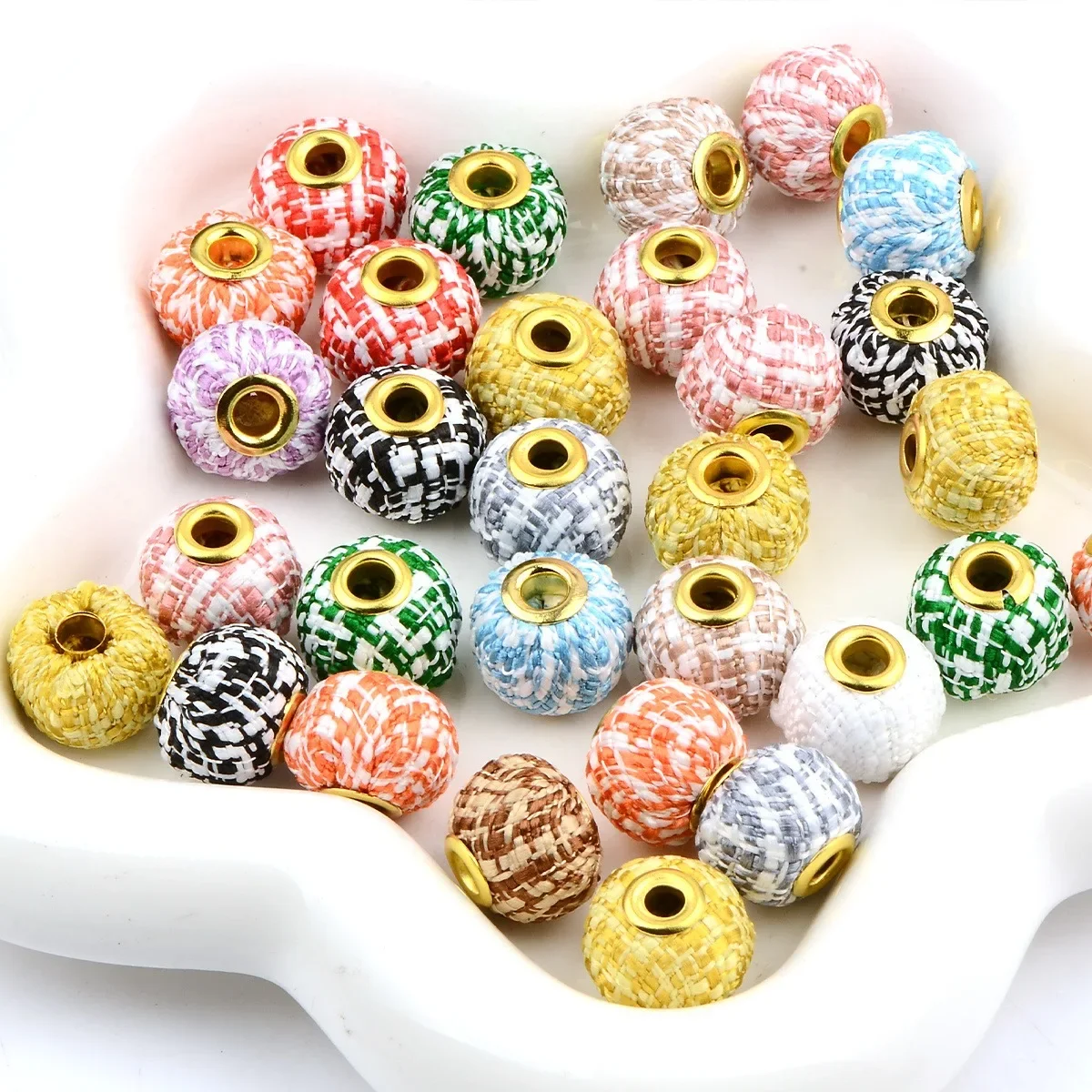 15pcs/30pcs Random Color Beads - Plush, Cuddly, and Versatile DIY Crafts for Jewelry Making, Phone Accessories, Pen, Bags