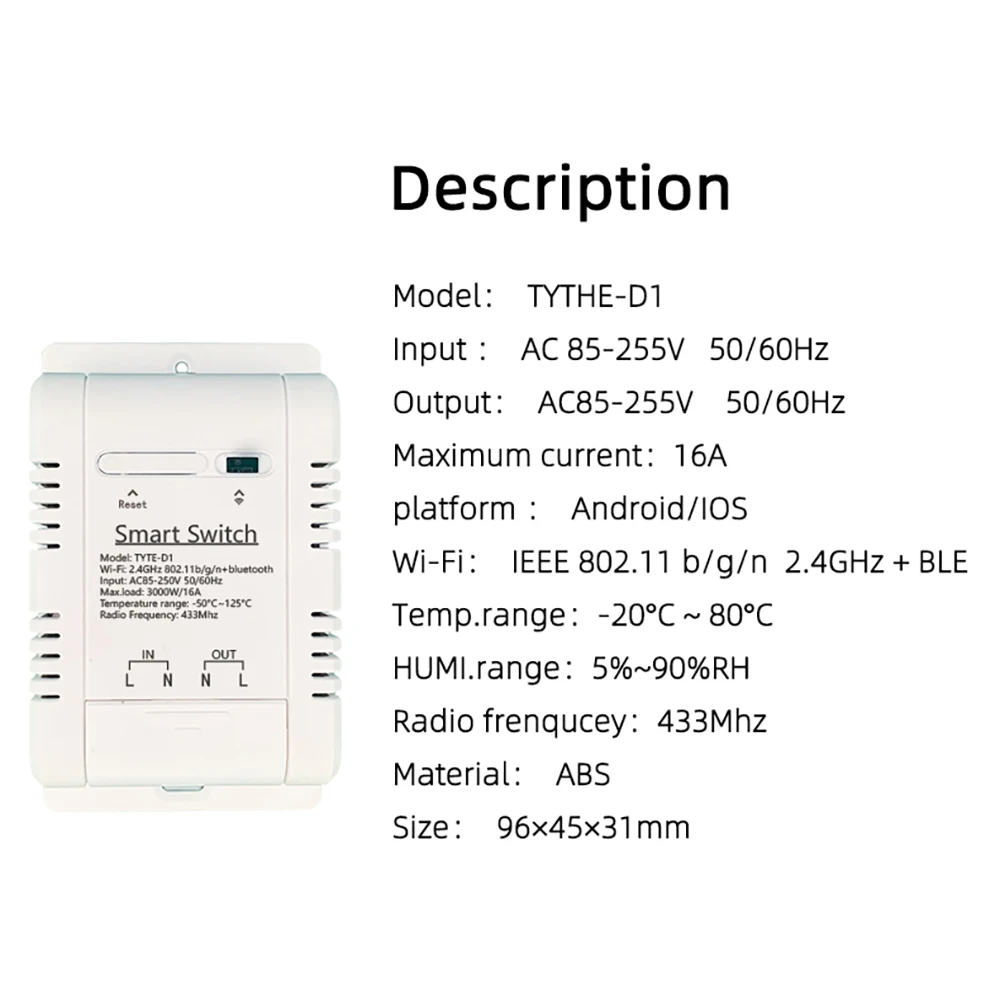 Scimagic Tuya Wifi Smart Temperature Humidity Switch Monitoring Electricity Statistics Relay Timing Intelligent Sensor