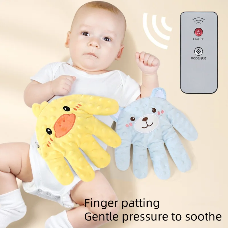 Baby Soothing Palm Sleep หมอน Startle ป้องกันถุงมืออุ่นไฟฟ้าการ์ตูนเด็ก Patting ของเล่นด้วยรีโมทคอนโทรล Baby Care