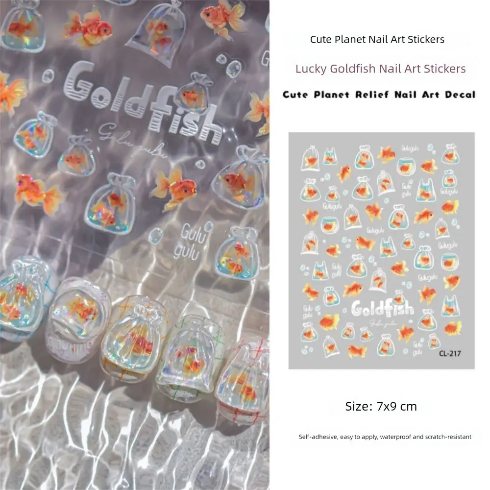 Nouveau 3D Relief océan poisson ongles autocollants adhésif bricolage Nail Art autocollant Nail Art décalcomanies cadeaux