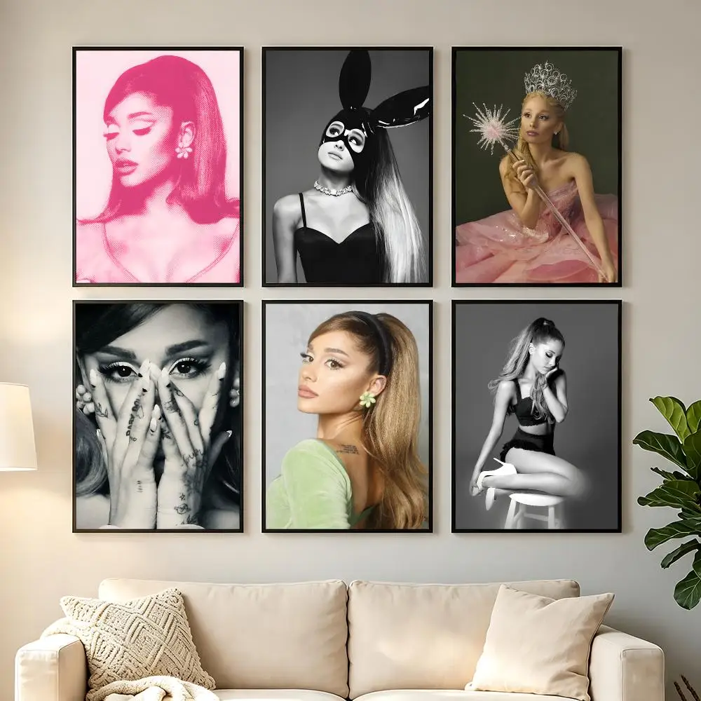 music Ariana Grande Poster Poster HD Printing Comfortable and Fresh Style Wall Art Home Decor Living Room Cafe Gift