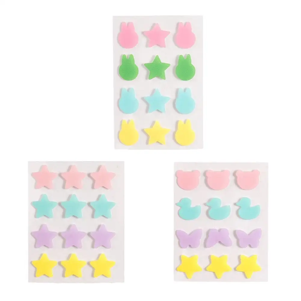 12Pcs Colorful Cute Star Shaped Acne Treatment Sticker Invisible Acne Cover Removal Pimple Patch Skin Care